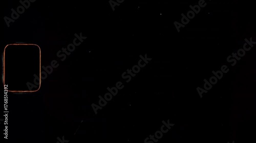 A vintage Super 8mm film matte overlay with a sprocket hole, dirt, hair, scratches, light leaks and grain in a seamless loop. 4k mov