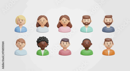 Diverse team representation with clay avatars showcasing professional diversity and inclusion