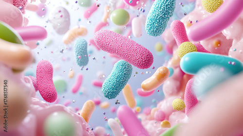 Vibrant microbiomes depiction in the human gut ecosystem for science education and health awareness