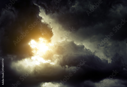 Storm Clouds with a Sunlight