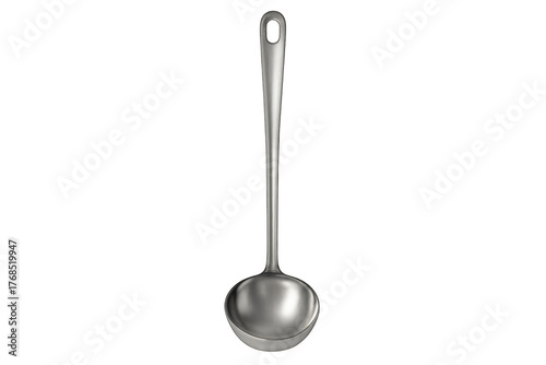 Stainless steel soup ladle kitchen utensil transparent background