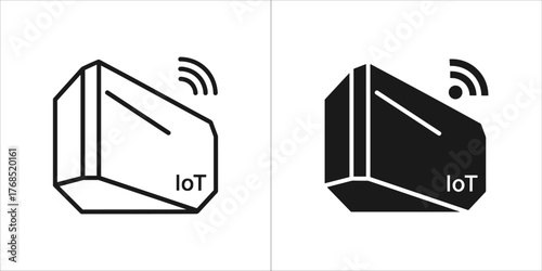 Iot device icon with wireless signal