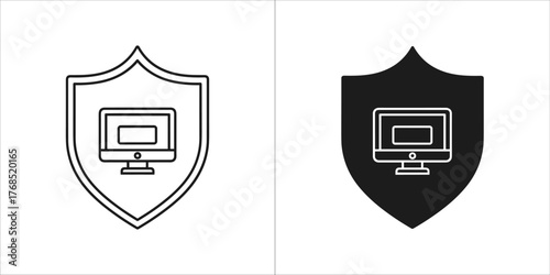 Computer security shield icon