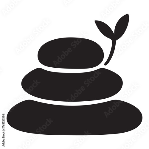 Spa and Relaxation Silhouette – Minimal Vector Icon for Beauty and Wellness