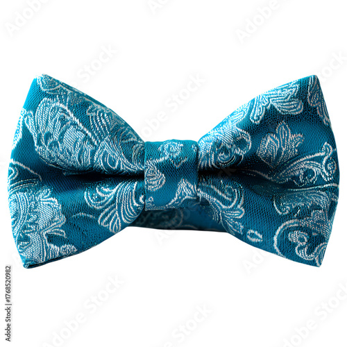 Elegant Blue Bow Tie isolated on transparent background