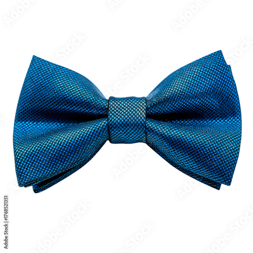 Elegant Blue Bow Tie isolated on transparent background