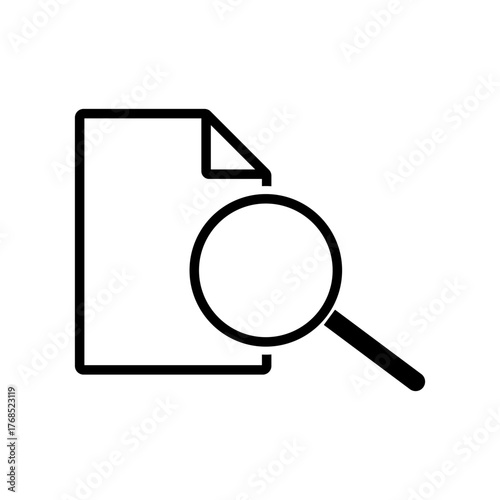 Magnifying Glass on Document Search Icon