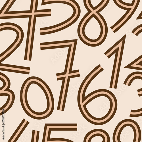 Retro-style Number Pattern Background in Modern Aesthetic