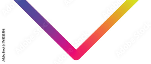 bold gradient v-shape with smooth color transitions from blue to pink and yellow to red, abstract minimal design for branding, ui elements, motion graphics, digital art, or creative identity