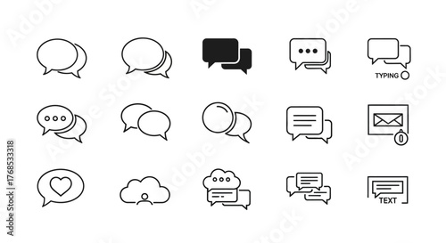 Colored Chat and Digital Messaging Icons