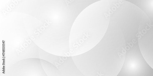 A minimalist abstract background featuring overlapping curves and circular shapes in various shades of gray, creating a smooth gradient and subtle depth