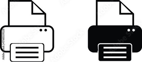 printer icon on white background