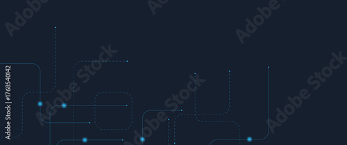 Abstract digital AI circuit board background with tech icons. Digital technology motherboard texture design. Engineering circuit board concept for poster, header, banner, website, presentation