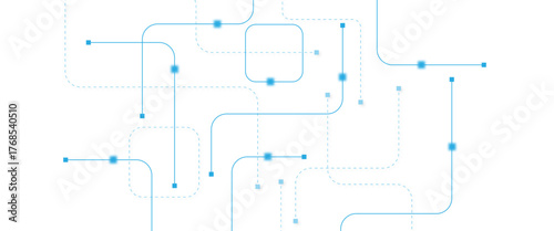 Abstract futuristic technology background. Technology background with crossed lines and dots.