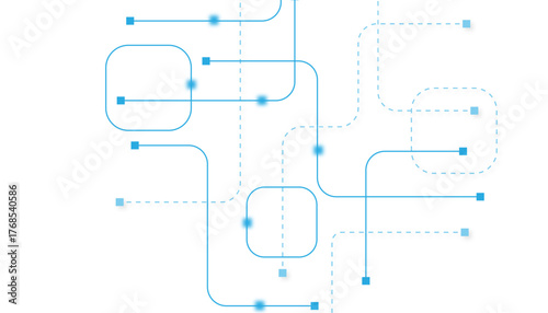 Abstract futuristic technology background. Technology background with crossed lines and dots.