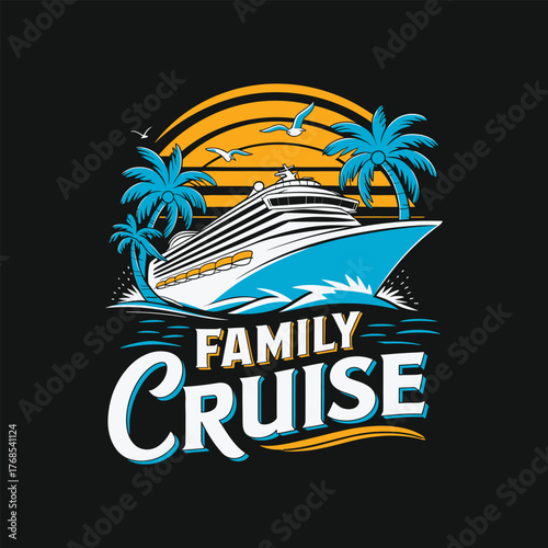 family cruise t shirt design