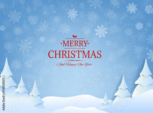 Christmas Background And White Podium