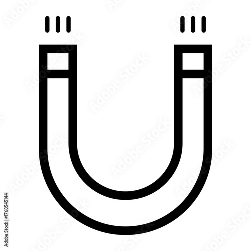 Magnet icon in line style design element