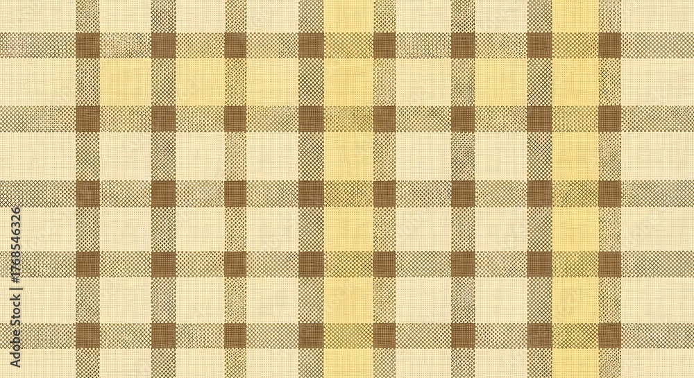 Obraz premium Beige Yellow Gingham Texture.