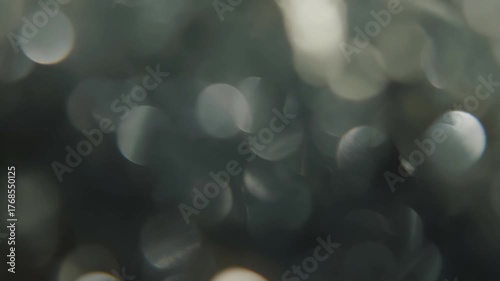 Enchantment holiday tinsel soft focus bokeh in 4K.