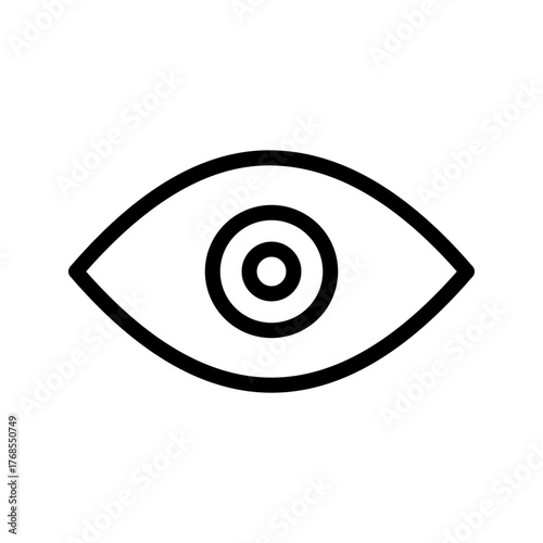 View Line Icon — Eye Visibility Symbol for Interface, Display, and Preview Actions