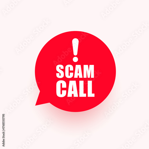 scam phone call alert caution design