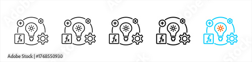 logic icon set multiple style collection	
