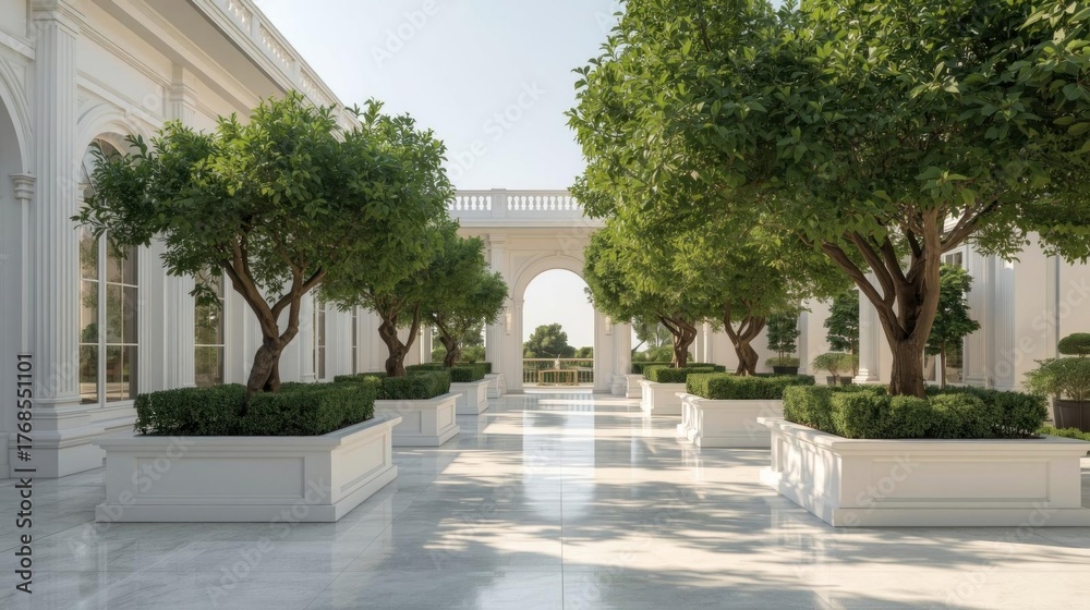 Fototapeta premium elegant hotel terrace