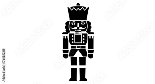 Nutcracker Soldier Silhouette Vector Illustration For Christmas Celebration