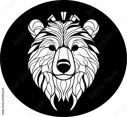 Modern professional grizzly bear logo for a sport team
Bear head outline silhouette cut out vector sticker with Simple Geometric Design of Bear Head and Bear head mascot vector for emblem design Masco