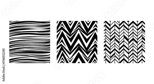 Abstract Vector Patterns A Collection of Black and White Textured Designs for Creative Projects