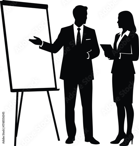 Business Presentation Silhouette Vector