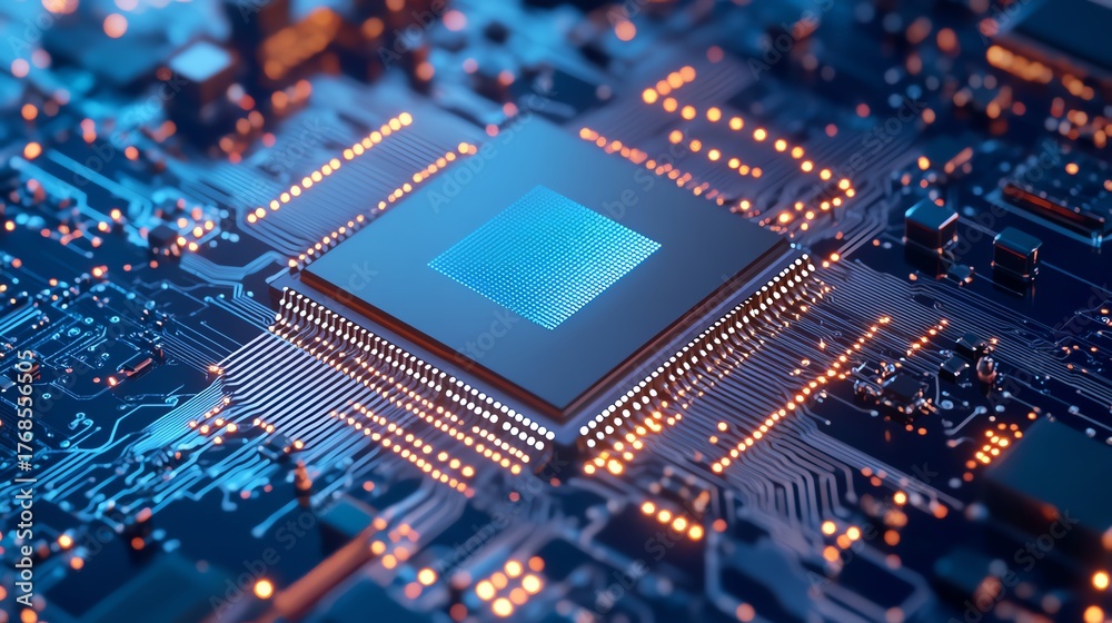 Fototapeta premium Engineers are developing new semiconductor materials to improve chip performance.