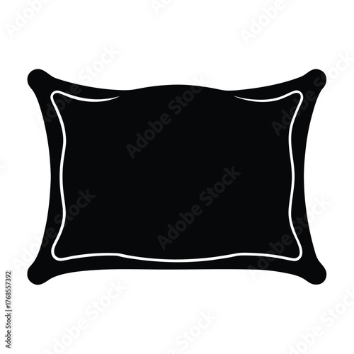 cushion or throw pillow flat icon vector icon on w