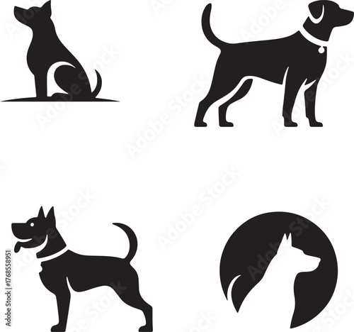 Dog silhouette logo
