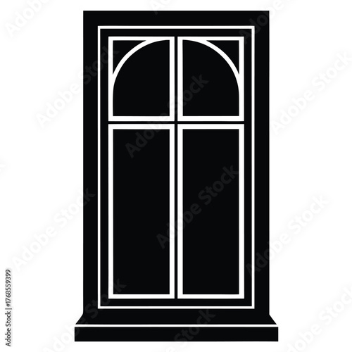 window frame vector icon vector on white backgroun