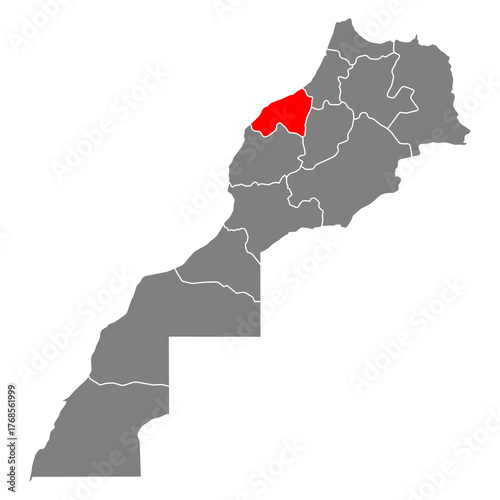 Casablanca-Settat set of Morocco map symbol shape, travel web icon vector illustration .