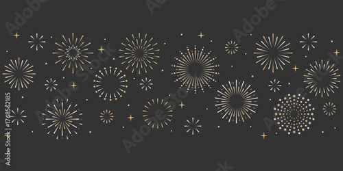 happy new year firework celebration background, sparkle