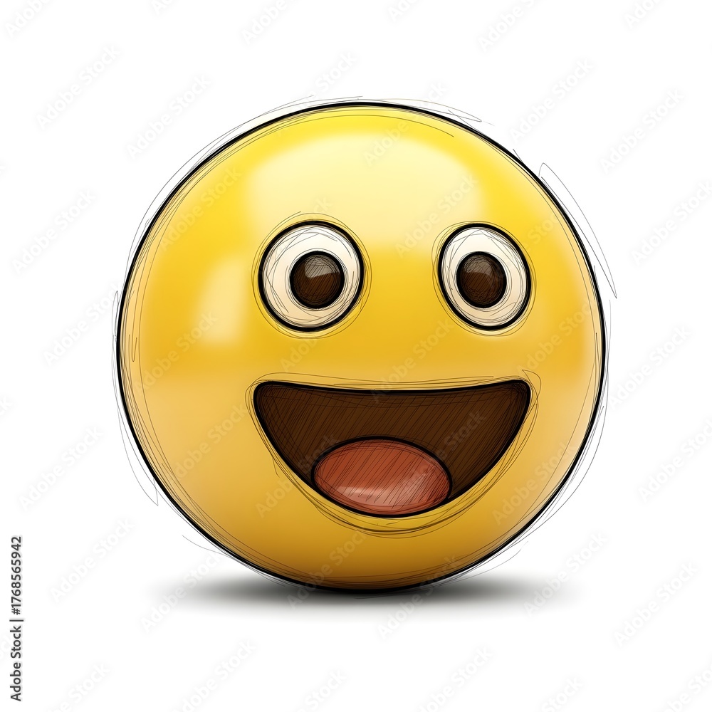 Fototapeta premium Emoji 3D In Happy Emotion