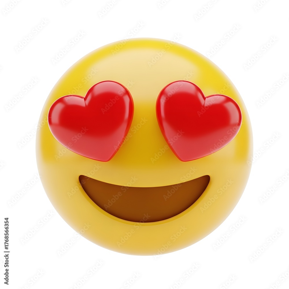 Fototapeta premium Emoji 3D In Love Emotion