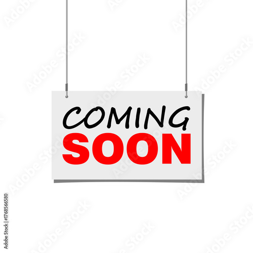 Coming soon Banner isolated on white background