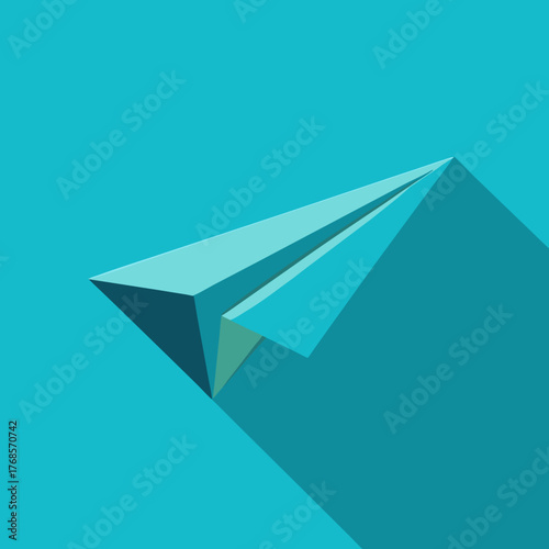 Flat paper airplane icon vector illustration scalable eps graphic design symbol travel metaphor