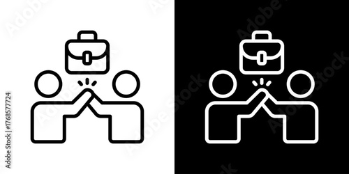 Engagement Icon Set. Clean Line Design With Light And Dark Versions For Versatile Use. 