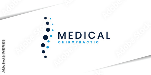 Medical spine logo design for chiropractic clinic