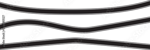 Curve highway roadway. vector infographic.Horizontal asphalt road template. winding road vector illustration.