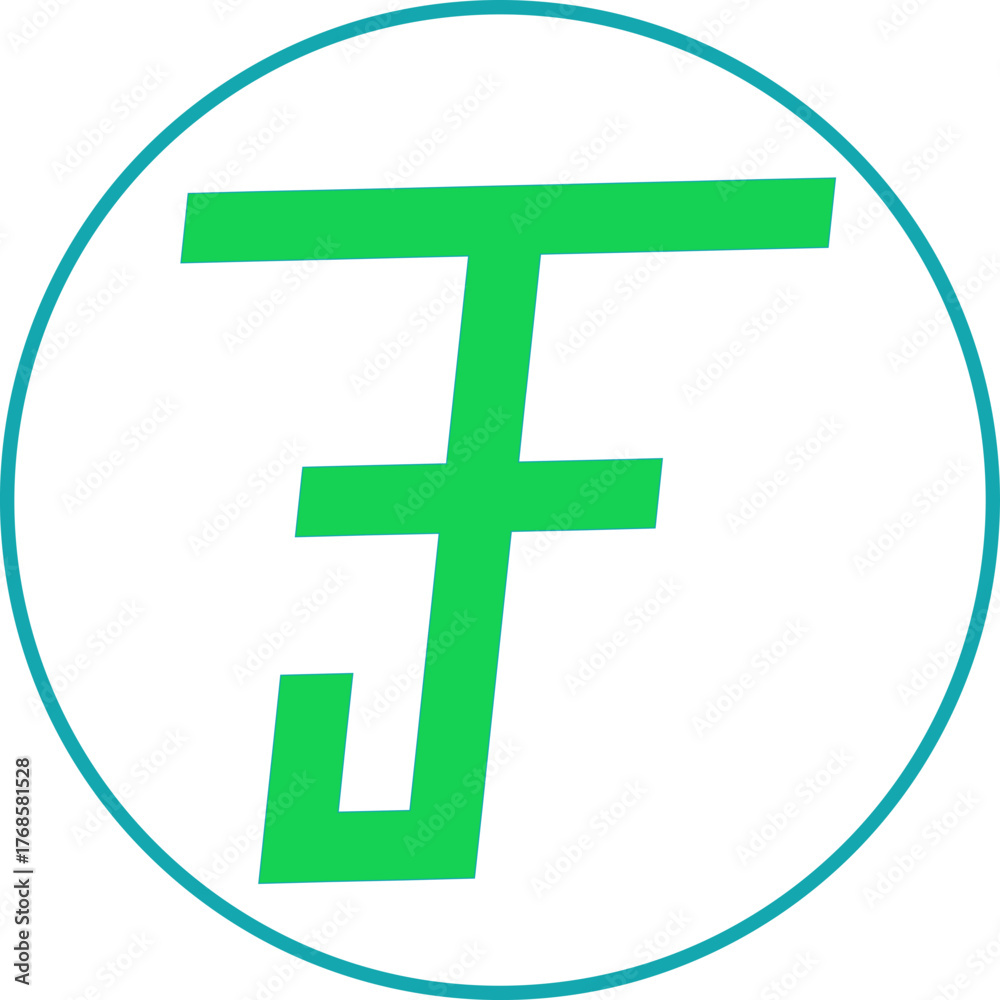 Obraz premium Luxury JF Initial Branding Logo Design