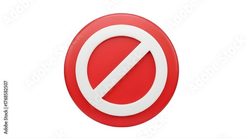 Red prohibition sign ban restriction forbidden not allowed no entry stop warning circle icon 3d render on transparent background Free Download Red prohibition sign ban restriction forbidden not allowed no entry stop warning circle icon 3d render on transparent background - GFXLoad