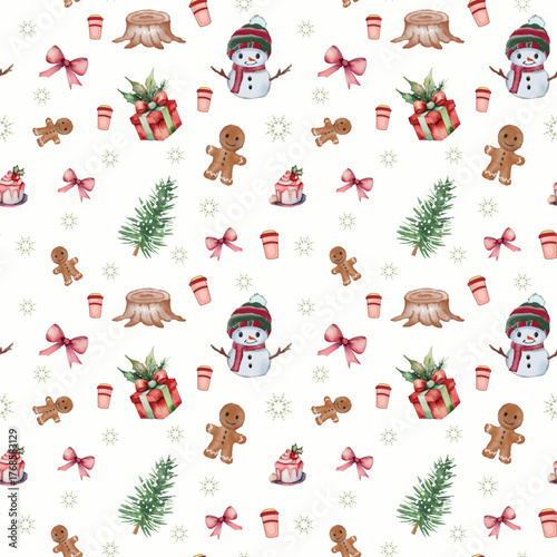 Cute seamless pattern for Christmas