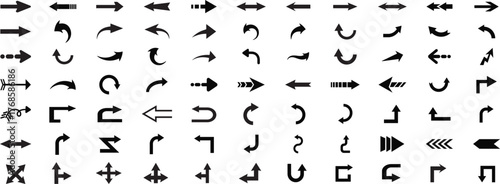 Arrows set icon. Arrows set vector illustration. Arrow icon. Arrow black colored. vector icon. Arrows vector collection. Vector.Arrow. Icon