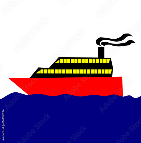ship in the sea